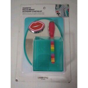 U Brands Magnetic Locker Bold & Bright Value Starter Kit -Teal- School Office